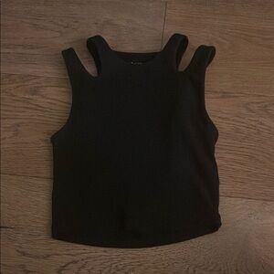 Black Double Strap Tank Top